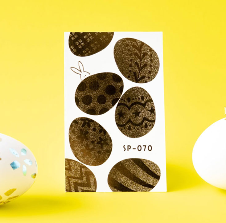 イースターをイメージした箔押しカード